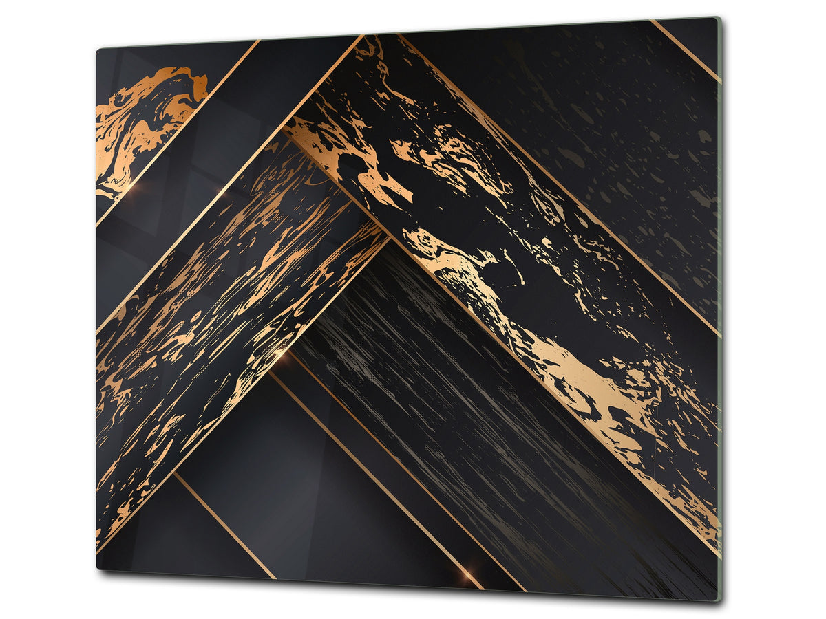TEMPERED GLASS CHOPPING BOARD – Glass Cutting Board and Worktop Saver – Worktop protector; MEASURES: SINGLE: 60 x 52 cm (23,62” x 20,47”); DOUBLE: 30 x 52 cm (11,81” x 20,47”); D30 Decorative Surfaces Series: Luxury black panels