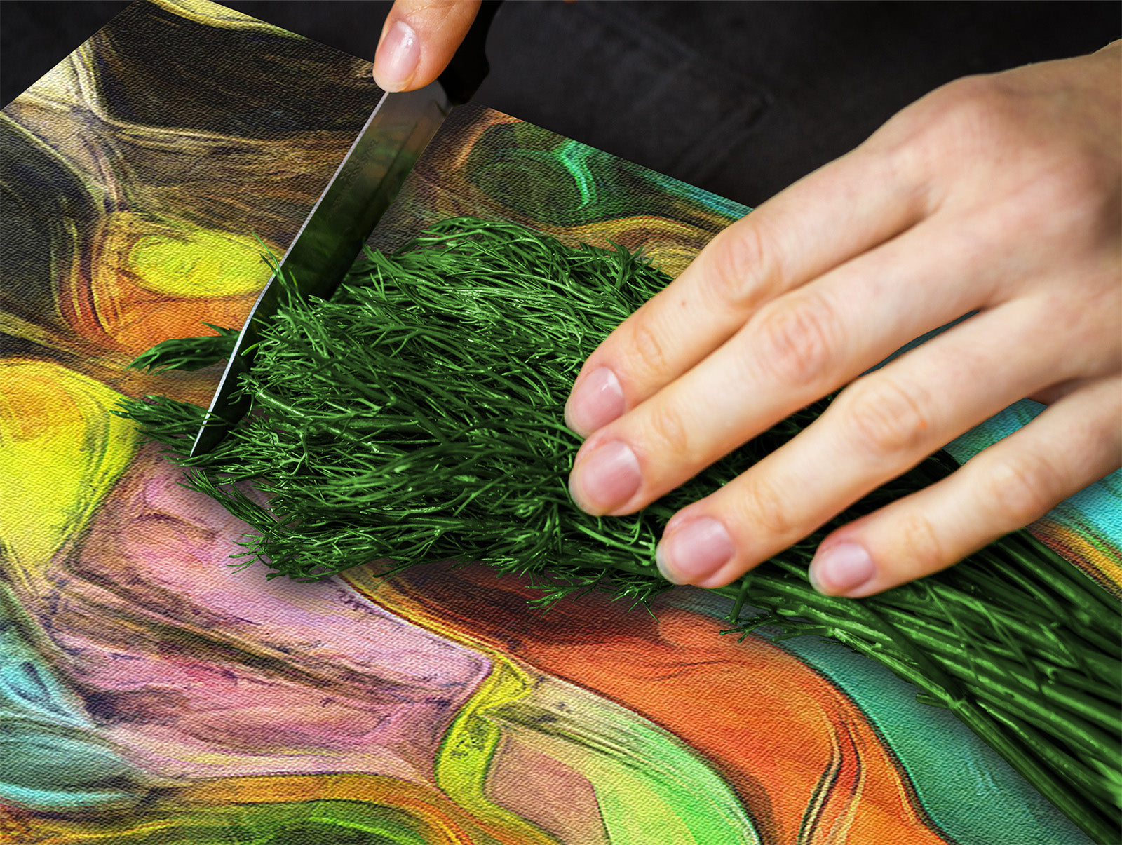 Induktionskochfeldabdeckung 60D14: Bunte Punkte 2