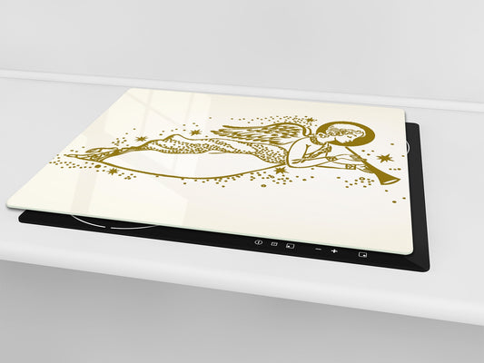 CUTTING BOARD and Cooktop Cover ;D20 Christmas Series: Golden angel