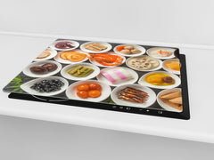 Tempered GLASS Cutting Board 60D16: Seafood 1