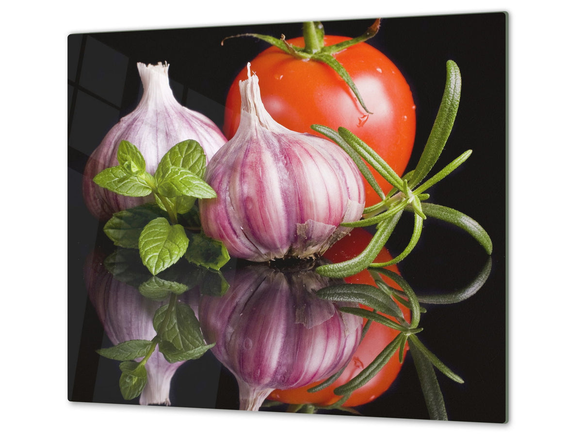 KITCHEN BOARD & Induction Cooktop Cover  D07 Fruits and vegetables: Garlic
