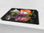 Tabla de cocina de vidrio templado - Tabla de corte de cristal resistente D07 Frutas y verduras: Ajo