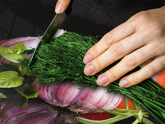 KITCHEN BOARD & Induction Cooktop Cover  D07 Fruits and vegetables: Garlic