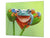 Tempered GLASS Cutting Board 60D01: A smiling frog 1