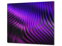 UNIQUE Tempered GLASS Kitchen Board – Scratch Resistant Glass Cutting Board – Glass Countertop MEASURES: SINGLE: 60 x 52 cm (23,62” x 20,47”); DOUBLE: 30 x 52 cm (11,81” x 20,47”); D29 Colourful Variety Series: Purple fabric 2
