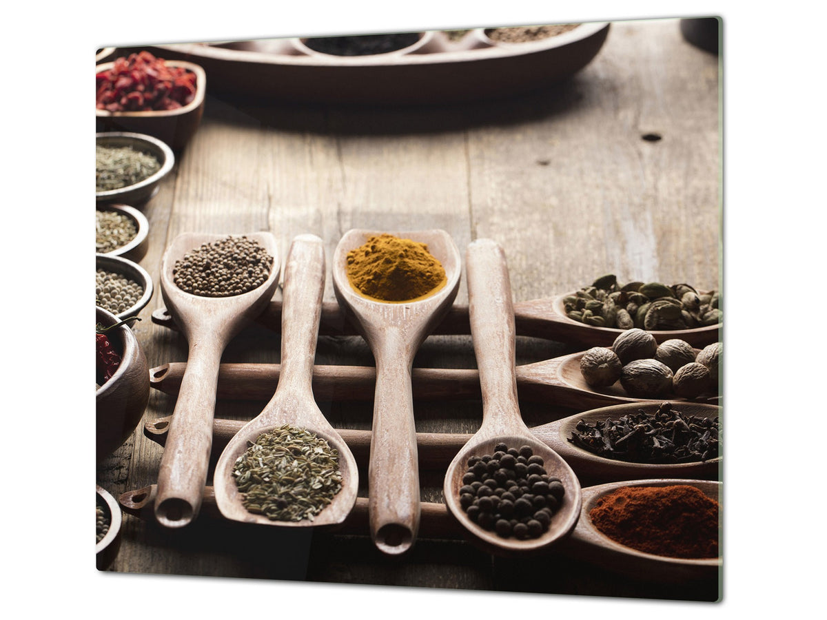 Induction Cooktop Cover Kitchen Board 60D03B: Mosaic with spices 8