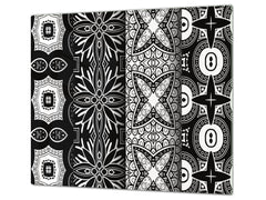 Glass stove top 60D21: Black & White Pattern 2