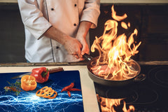 Tempered GLASS Cutting Board D01 Abstract Series: Electricity