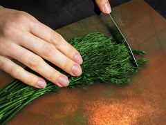 Chopping Board -  Impact & Scratch Resistant - Glass Cutting Board D24 Rusted textures Series: Oxidized copper with green accents