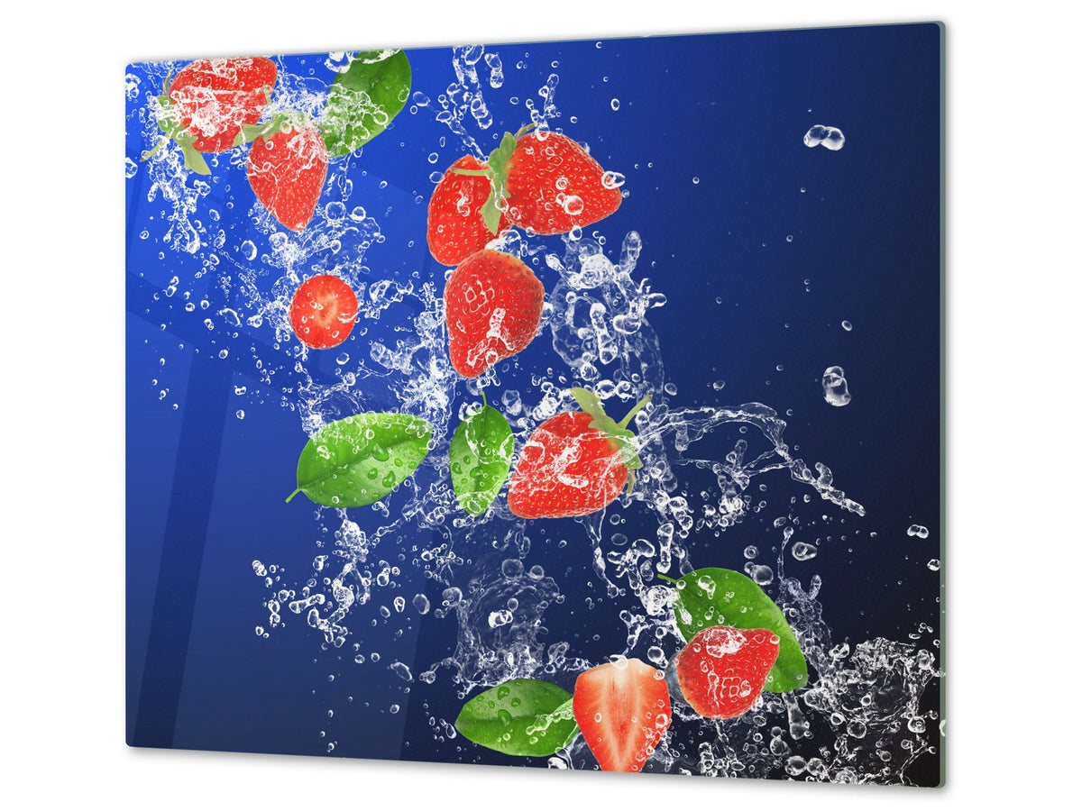KITCHEN BOARD & Induction Cooktop Cover  D07 Fruits and vegetables: Strawberry 44