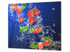KITCHEN BOARD & Induction Cooktop Cover  D07 Fruits and vegetables: Strawberry 44