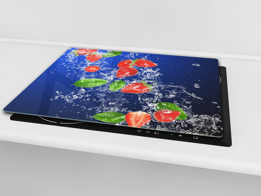 KITCHEN BOARD & Induction Cooktop Cover  D07 Fruits and vegetables: Strawberry 44