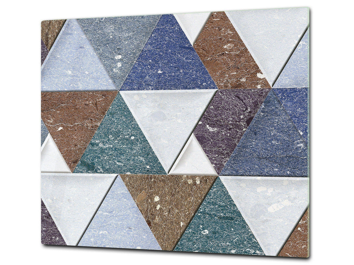 TEMPERED GLASS CHOPPING BOARD – Glass Cutting Board and Worktop Saver D26 Textures and tiles 2 Series: Colourful tiles