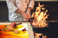 Glass Cutting Board and Worktop Saver D06 Flowers Series: Flower 4