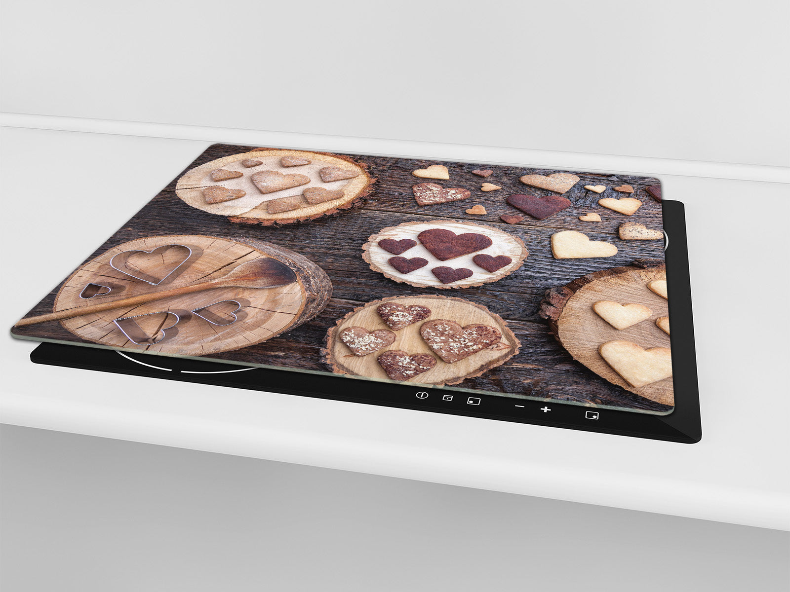 TEMPERED GLASS CHOPPING BOARD 60D13: Cookies hearts