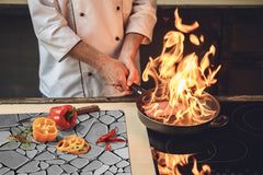 Tempered GLASS Kitchen Board – Impact & Scratch Resistant D10A Textures Series A: Stone 23