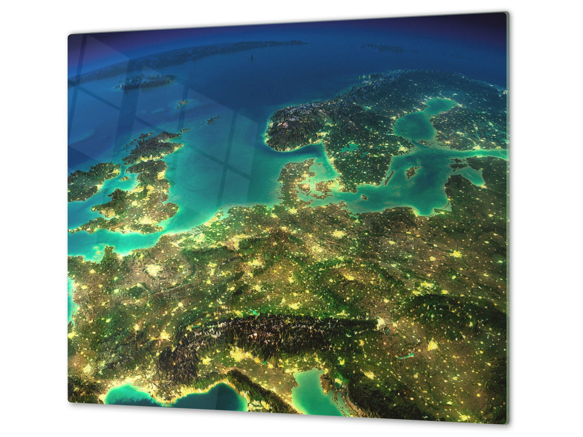 Tempered GLASS Kitchen Board D09 Other: Cosmos 10