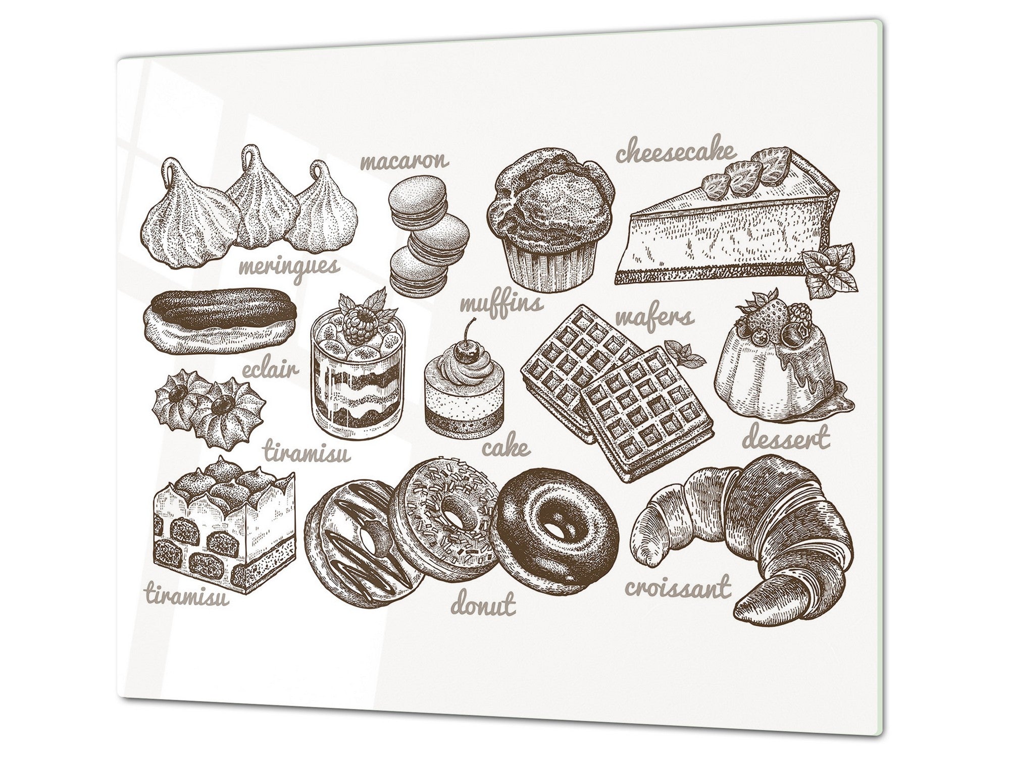 TEMPERED GLASS CHOPPING BOARD 60D13: Sweets 5