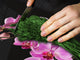 Cubre vitros de cristal templado - Tabla para cortar de cristal – Tabla para amasar y protector de vitro D06 Serie Flores: Orquídea 5