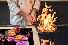 Glass Cutting Board and Worktop Saver D06 Flowers Series: Orchid 5