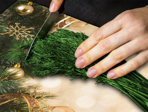Cubre vitro resistente a golpes y arañazos ; Serie Navidad D20  Árbol de navidad verde