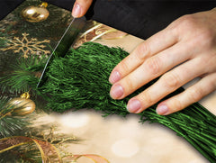 CUTTING BOARD and Cooktop Cover ;D20 Christmas Series: Green christmas tree