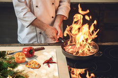 CUTTING BOARD and Cooktop Cover ;D20 Christmas Series: Green christmas tree