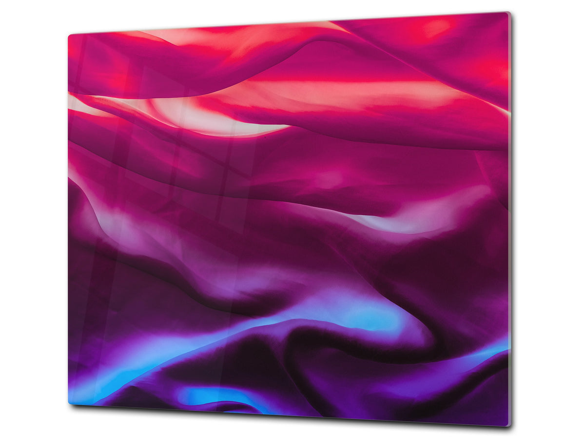 UNIQUE Tempered GLASS Kitchen Board –Scratch Resistant Glass Cutting Board –Glass Countertop MEASURES: SINGLE: 60 x 52 cm (23,62” x 20,47”); DOUBLE: 30 x 52 cm (11,81” x 20,47”); D29 Colourful Variety Series: Colourful silk