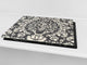 Glass Kitchen Board 60D20: Flower texture