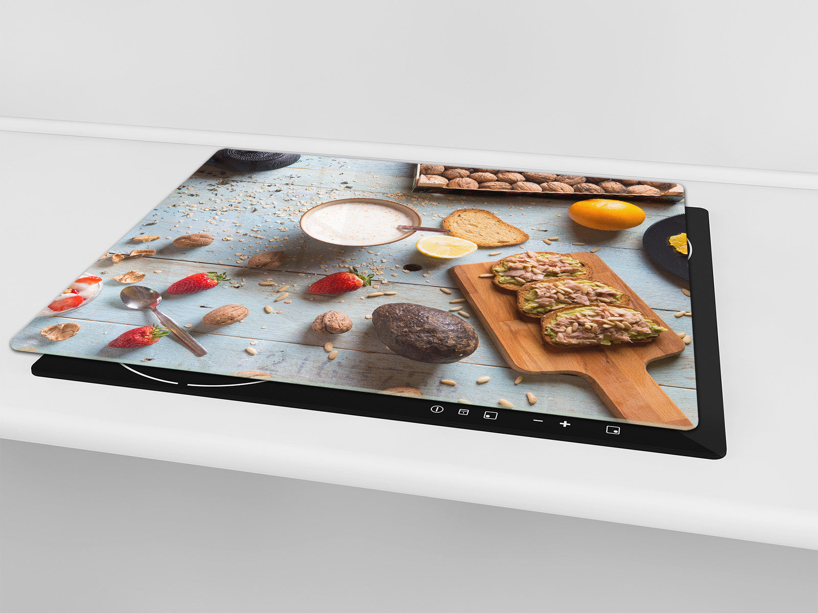 Tempered GLASS Cutting Board 60D16: Breakfast 1