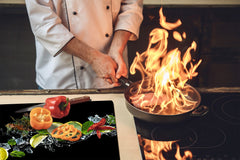 Arbeitsplattenschoner und Nudelbrett 60D02: Zitrone mit Minze