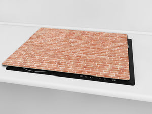 KITCHEN BOARD & Induction Cooktop Cover – Glass Pastry Board D25 Textures and tiles 1 Series: Vintage red brick texture