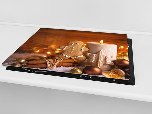 CUTTING BOARD and Cooktop Cover ;D20 Christmas Series: Gingerbread Decoration