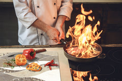 Tempered GLASS Kitchen Board – Impact & Scratch Resistant D27 Vintage leaves and patterns Series: Versatile tile pattern