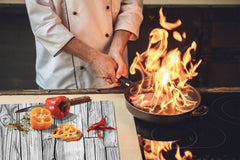 Tempered GLASS Kitchen Board – Impact & Scratch Resistant D10A Textures Series A: Wood 19