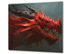 Chopping Board Set - Induction Cooktop Cover – Glass Cutting Board; MEASURES: SINGLE: 60 x 52 cm (23,62” x 20,47”); DOUBLE: 30 x 52 cm (11,81” x 20,47”); D33 Abstract Graphics Series: Fierce dragon