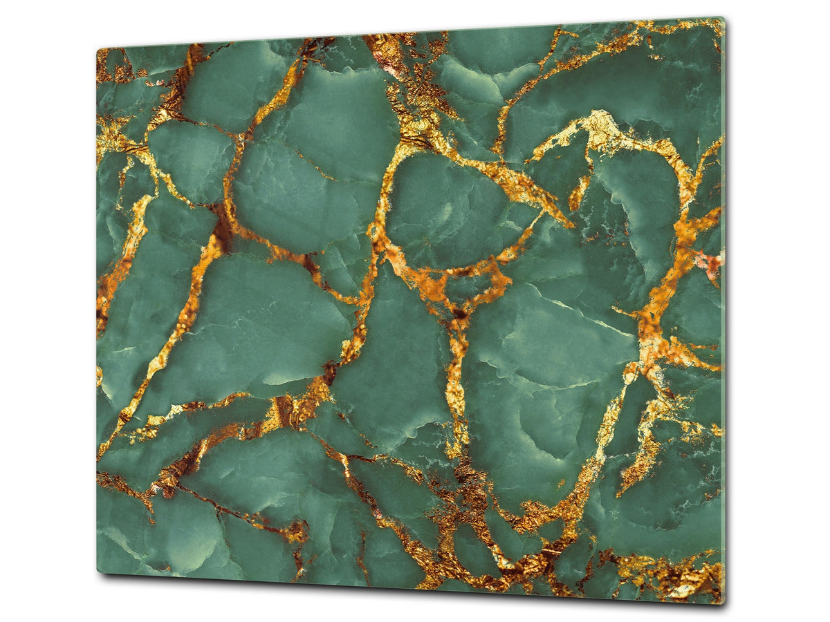 Chopping Board - Induction Cooktop Cover D21 Marbles 1 Series: Swirls of marble