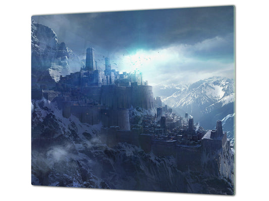 Glass Pastry Board 60D18: Dark castle