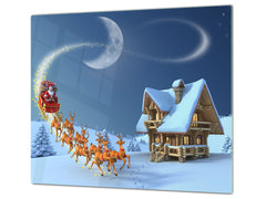 CUTTING BOARD and Cooktop Cover ;D20 Christmas Series: Santa team