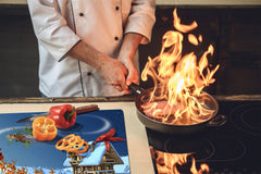 CUTTING BOARD and Cooktop Cover ;D20 Christmas Series: Santa team