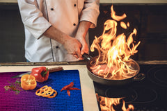 KITCHEN BOARD & Induction Cooktop Cover – Glass Pastry Board D25 Textures and tiles 1 Series: Club brick wall