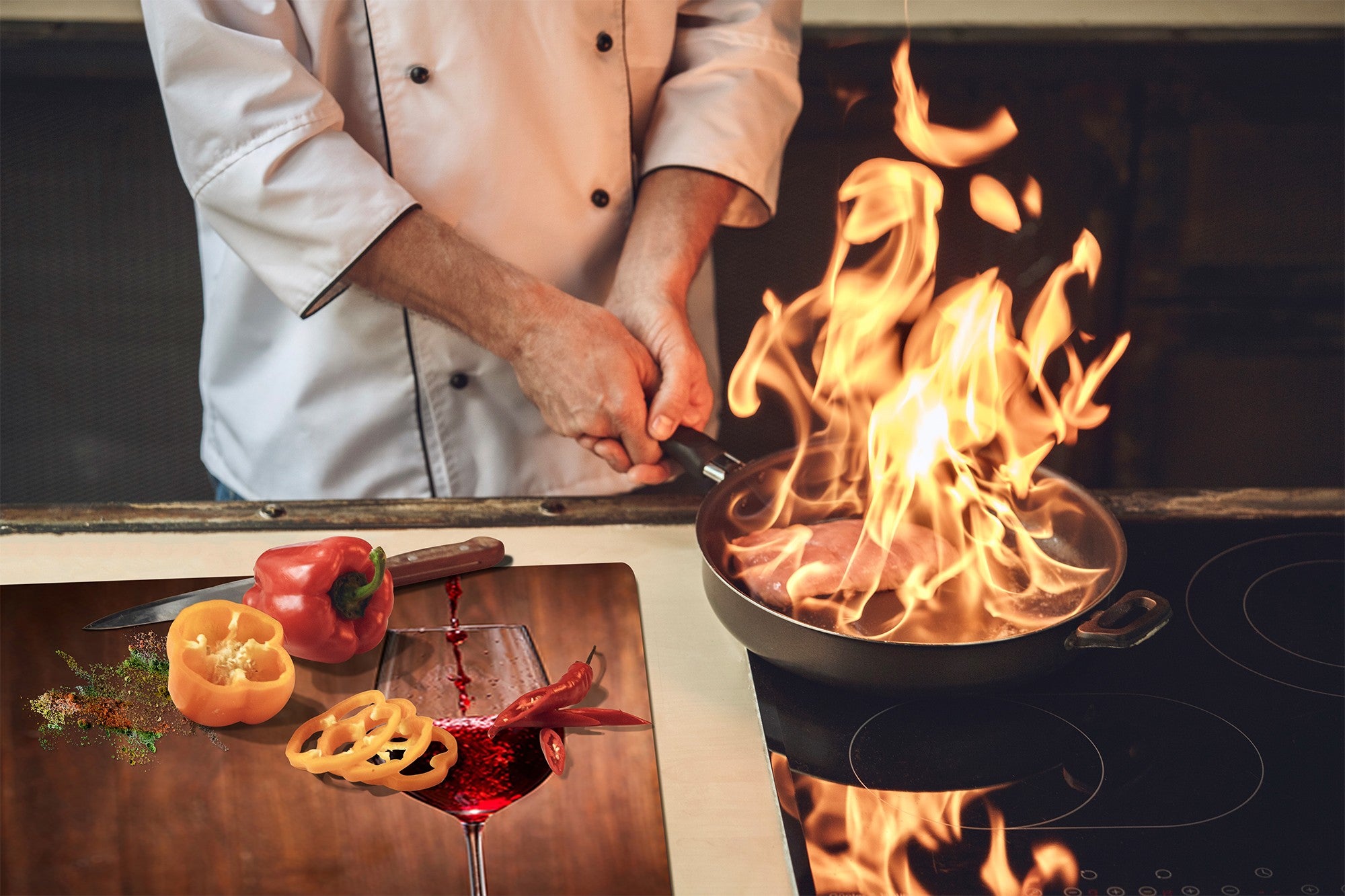 Induktionskochfeldabdeckung 60D04: Rotwein 6