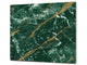 Chopping Board - Induction Cooktop Cover D21 Marbles 1 Series: Green marble with golden veins 1