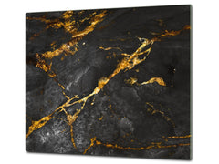 Chopping Board - Worktop saver and Pastry Board - Glass Cutting Board D23 Colourful abstractions: Glossy stone texture
