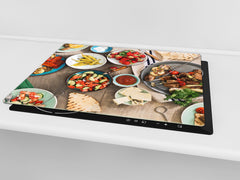 Tempered GLASS Cutting Board 60D16: Skewers