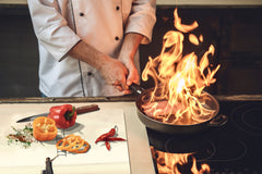 Glass stove top 60D19: Ladder