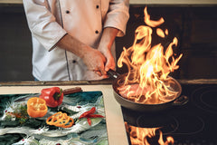 Chopping Board Set - Induction Cooktop Cover – Glass Cutting Board; MEASURES: SINGLE: 60 x 52 cm (23,62” x 20,47”); DOUBLE: 30 x 52 cm (11,81” x 20,47”); D33 Abstract Graphics Series: Ancient monster