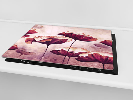 Induction Cooktop cover 60D06A: Poppies 3