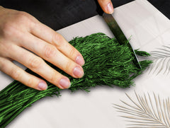 Tempered GLASS Kitchen Board – Impact & Scratch Resistant D27 Vintage leaves and patterns Series: Tropical palm leaves