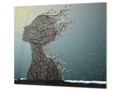 Glass stove top 60D19: Tree face